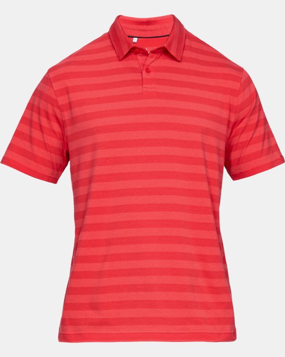 Men's UA Charged Cotton® Scramble Stripe Polo, Red, pdpMainDesktop image number 3